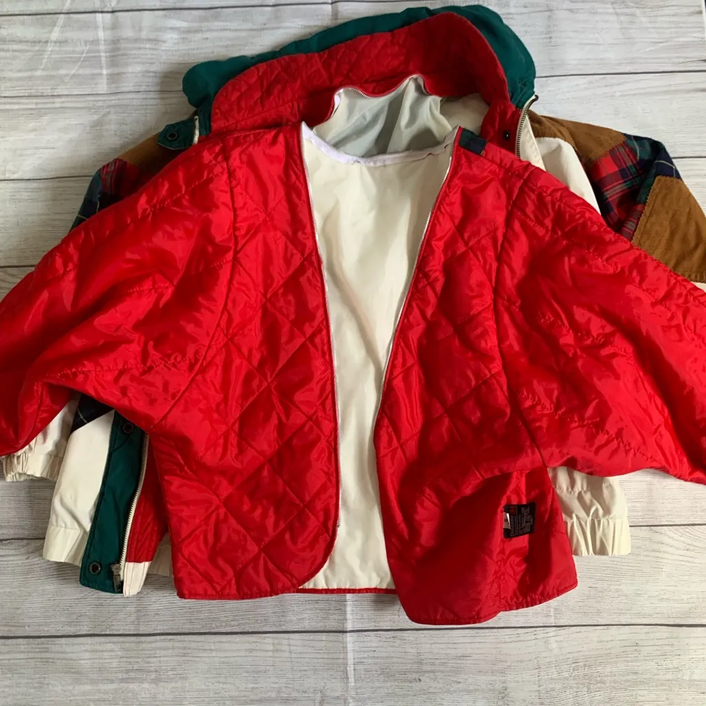 Vintage 90s Streetwear Suede Plaid Patchwork Lined Bomber Jacket Women’s Small - Image 14