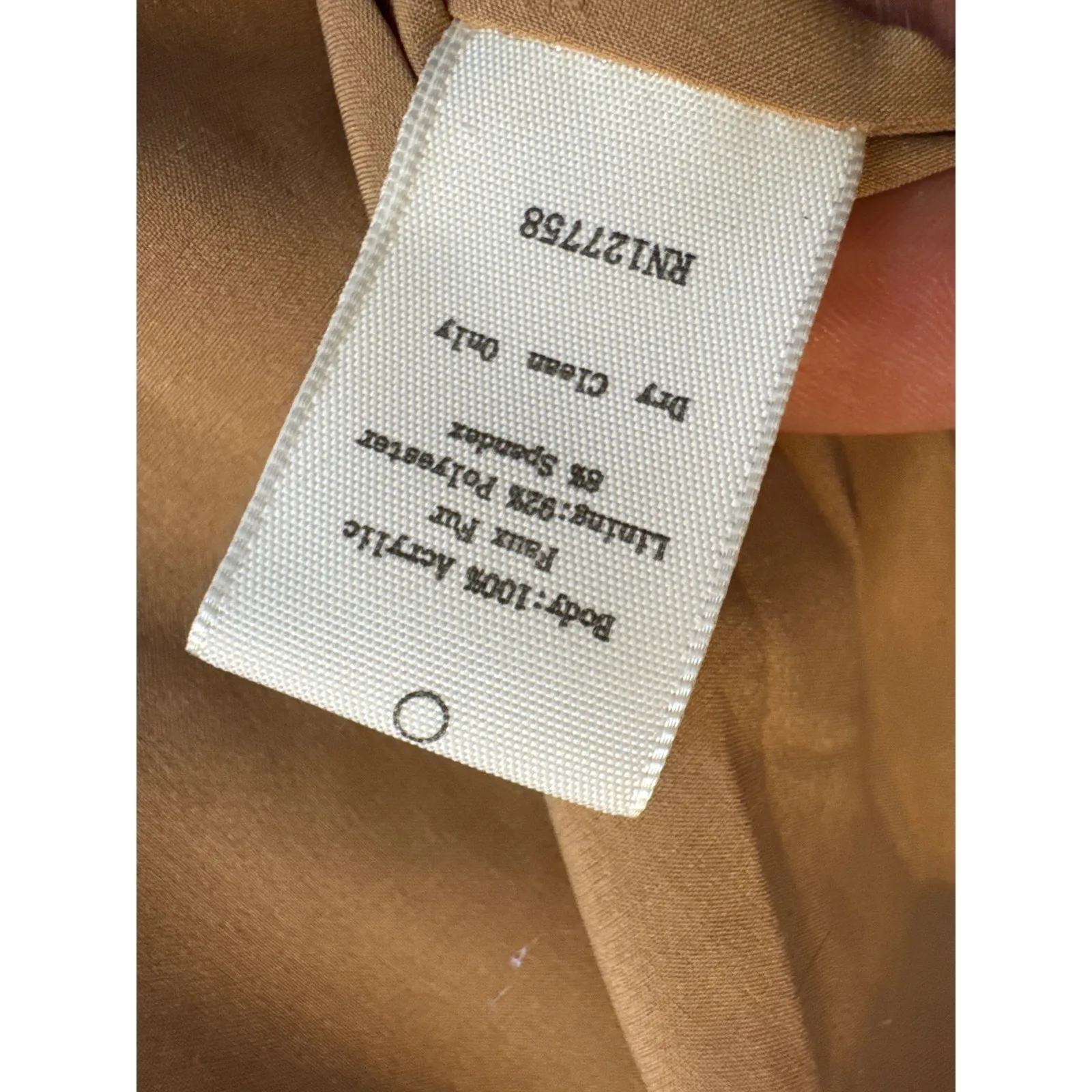 NEW Mural Women's Jacket Ivory Camel Beige Size XS Faux Fur 2 - Image 5