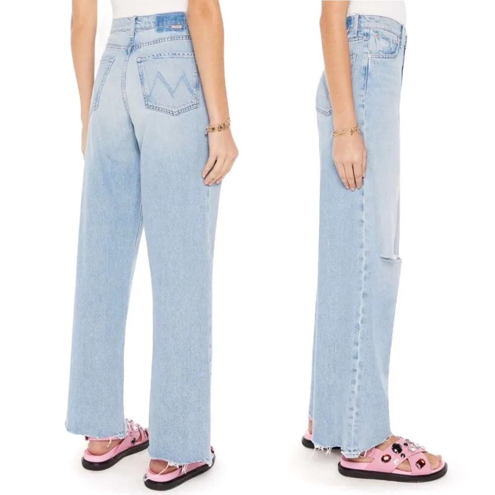 MOTHER Superior The Spinner High Waist Wide Leg Jeans in We Bounced Size 32 | 14 Blue - Image 5