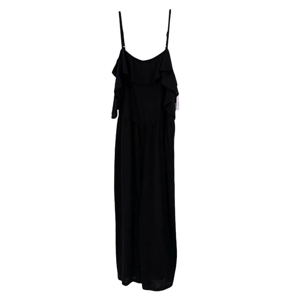 NWT Time and Tru Black Rayon Jersey Wide Leg Jumpsuit Size XL 16/18 - Image 2