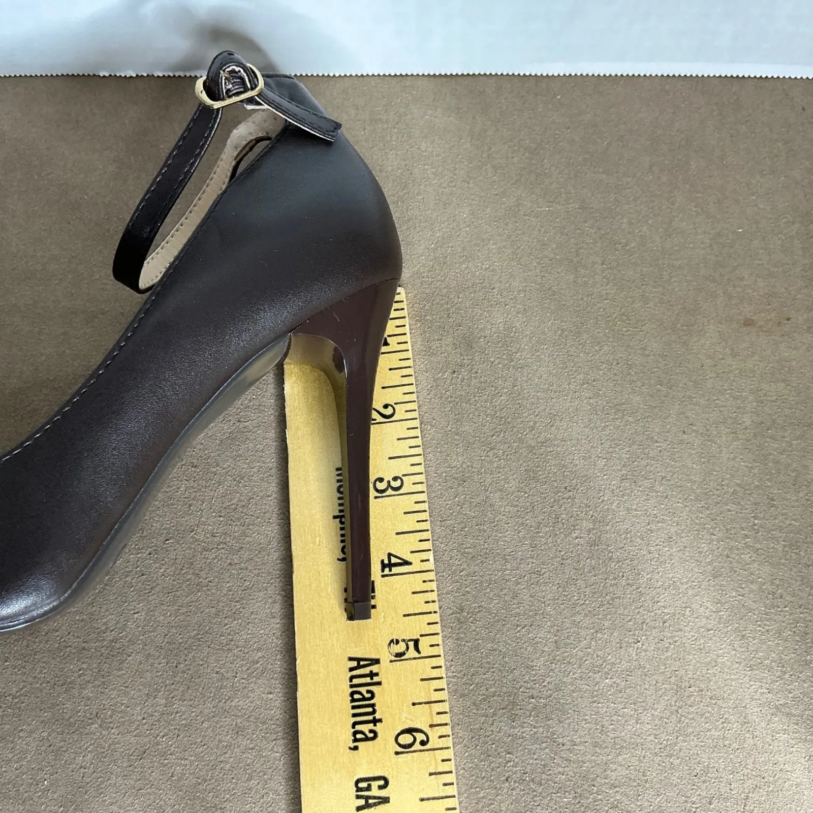 Dainty Shoes Ankle Strap Heels Brown Pointed Toe Stiletto Women Size 7 - Image 8