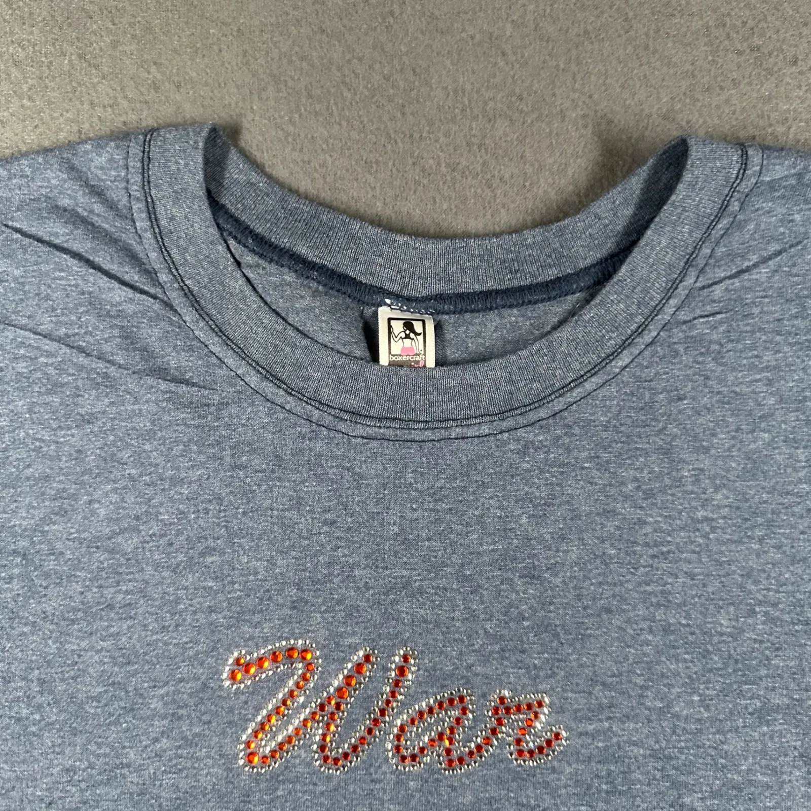 Auburn Tigers Shirt Womens Large Boxercraft Girl War Eagle Blue SS T - Image 3