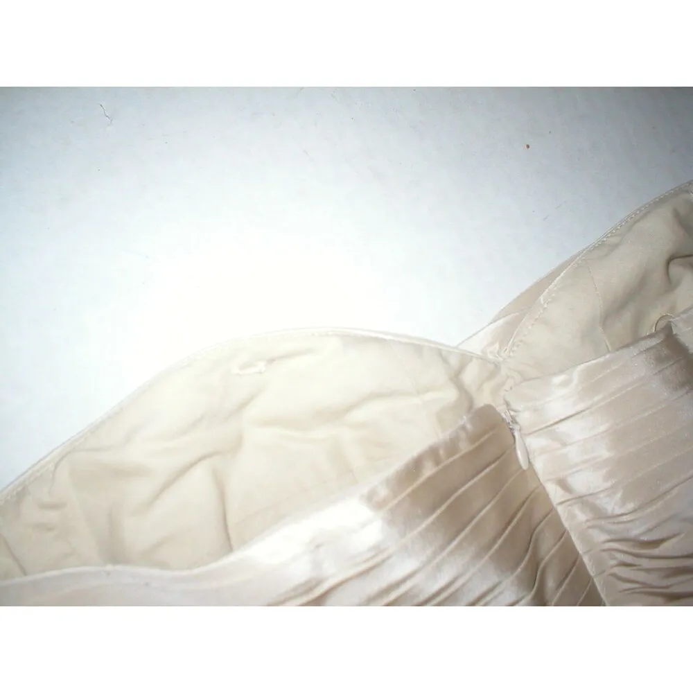 New Womens J Crew Dress Silk Taffeta Strapless Champaign Beige 14 NWT Kristin - Image 8