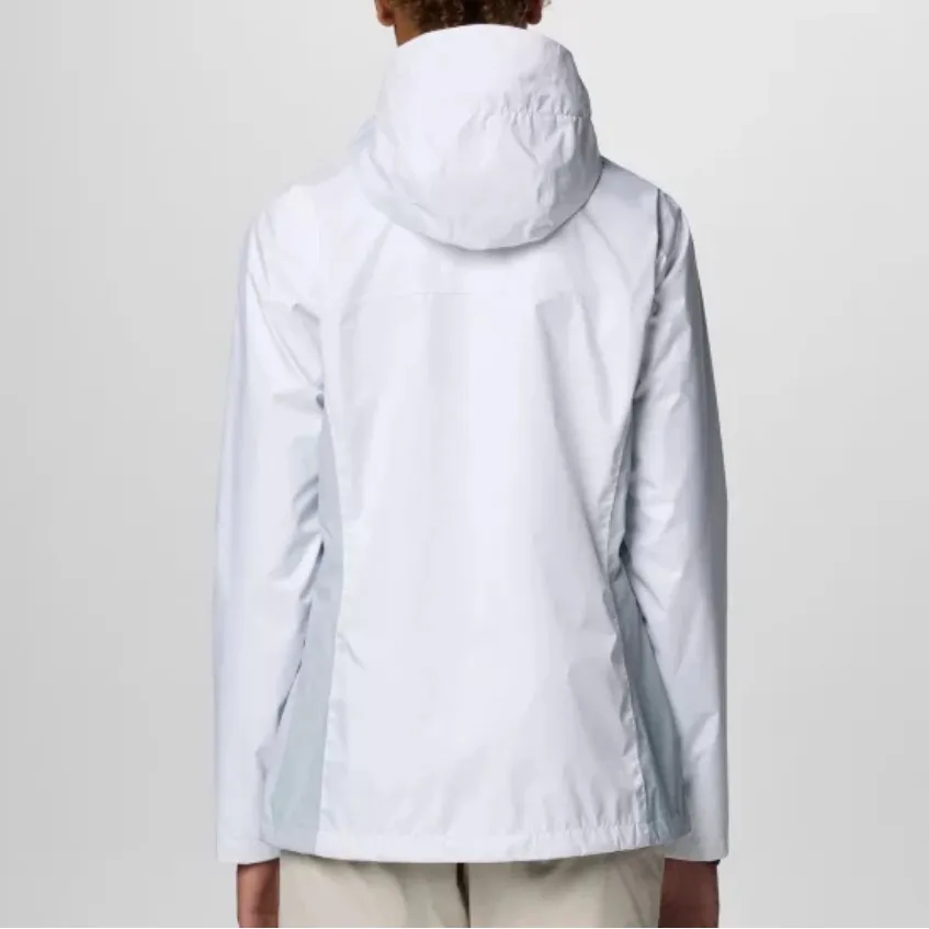Columbia Women’s Women’s Arcadia II Rain Jacket White Gray Size XL - Image 2