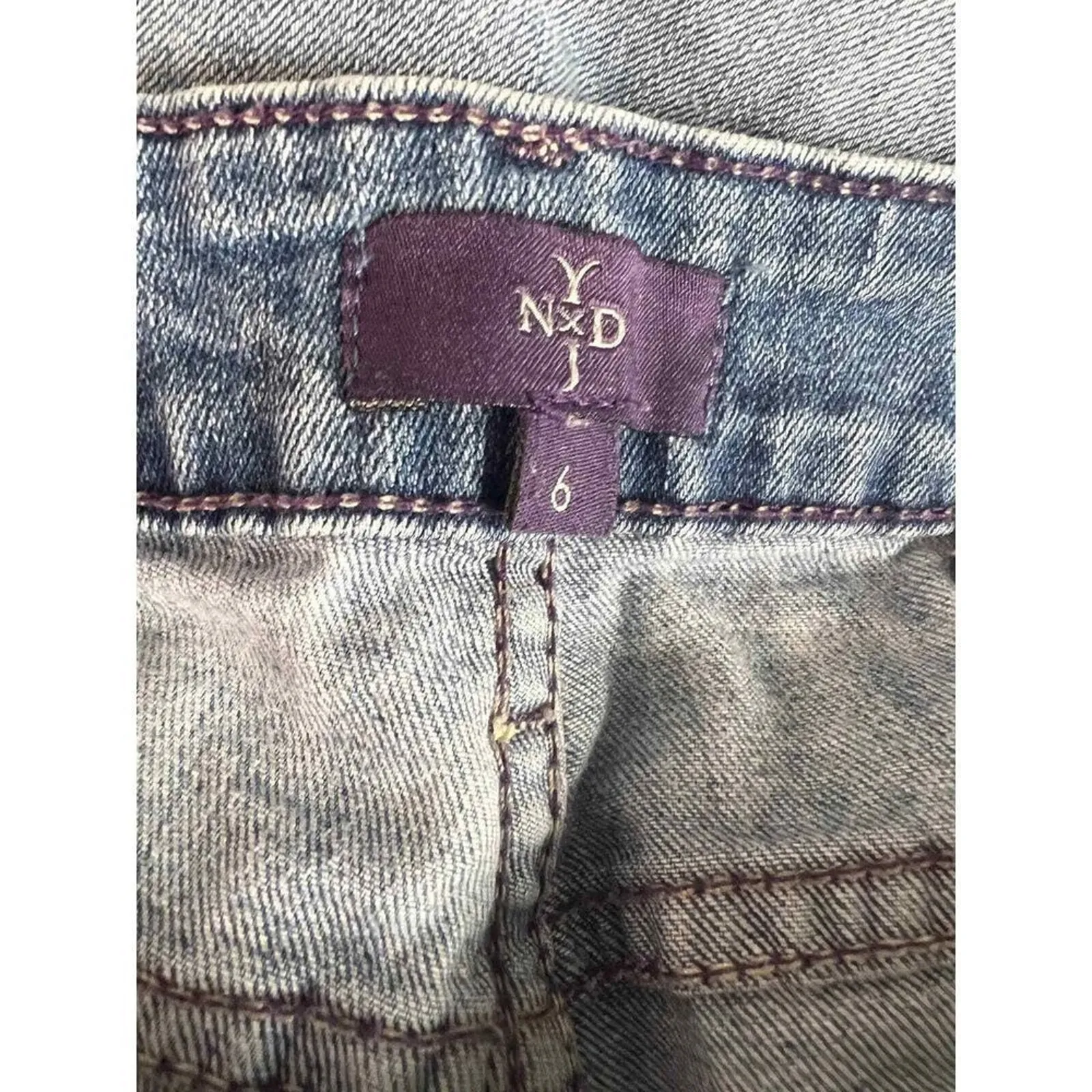 NYDJ Jeans Womens Mid Rise Straight Denim Stretch Light Wash Blue Size 6 - Image 2