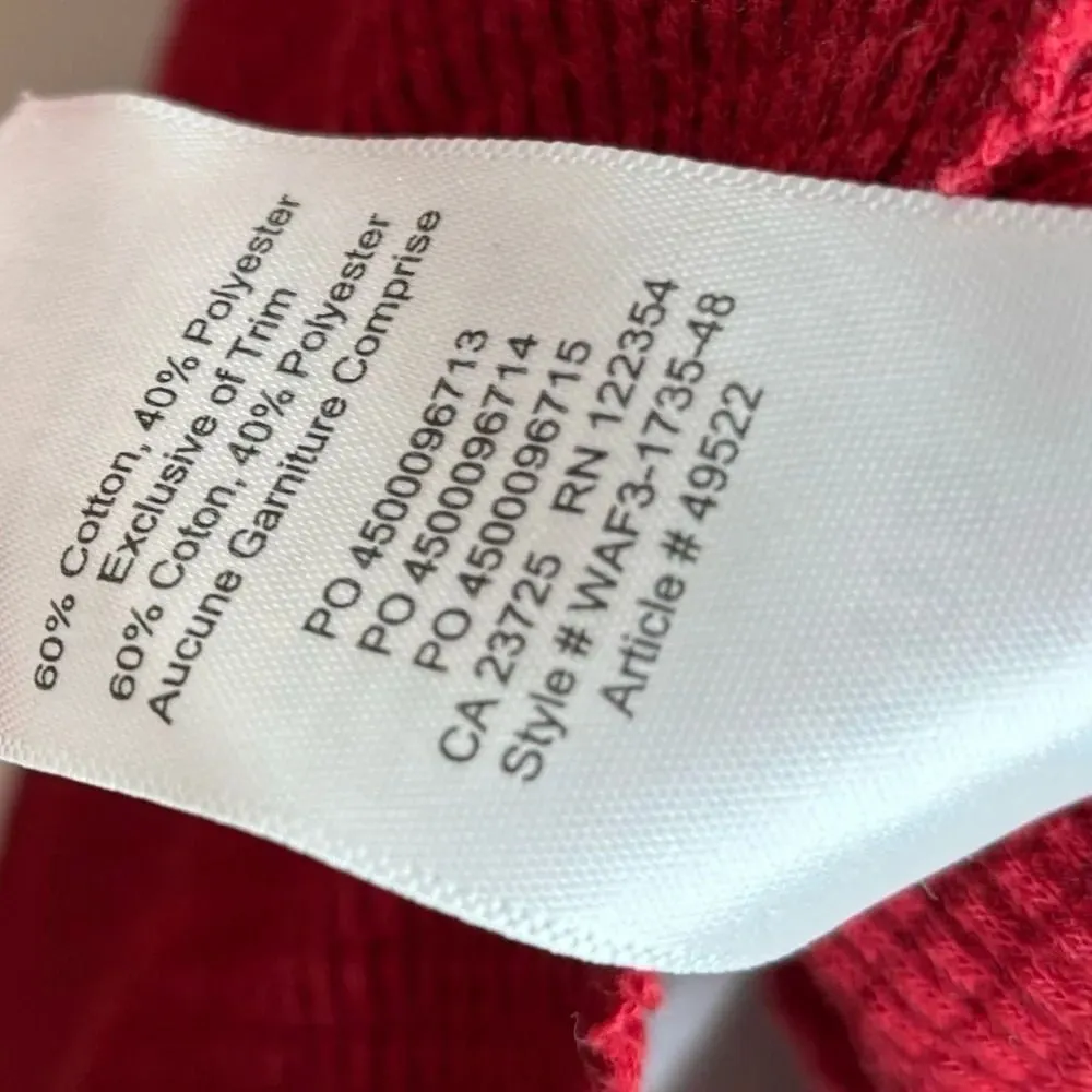 TNA Red Alder Thermal Waffle Knit Tee Long Sleeve Winter Lounge size XS Casual - Image 3