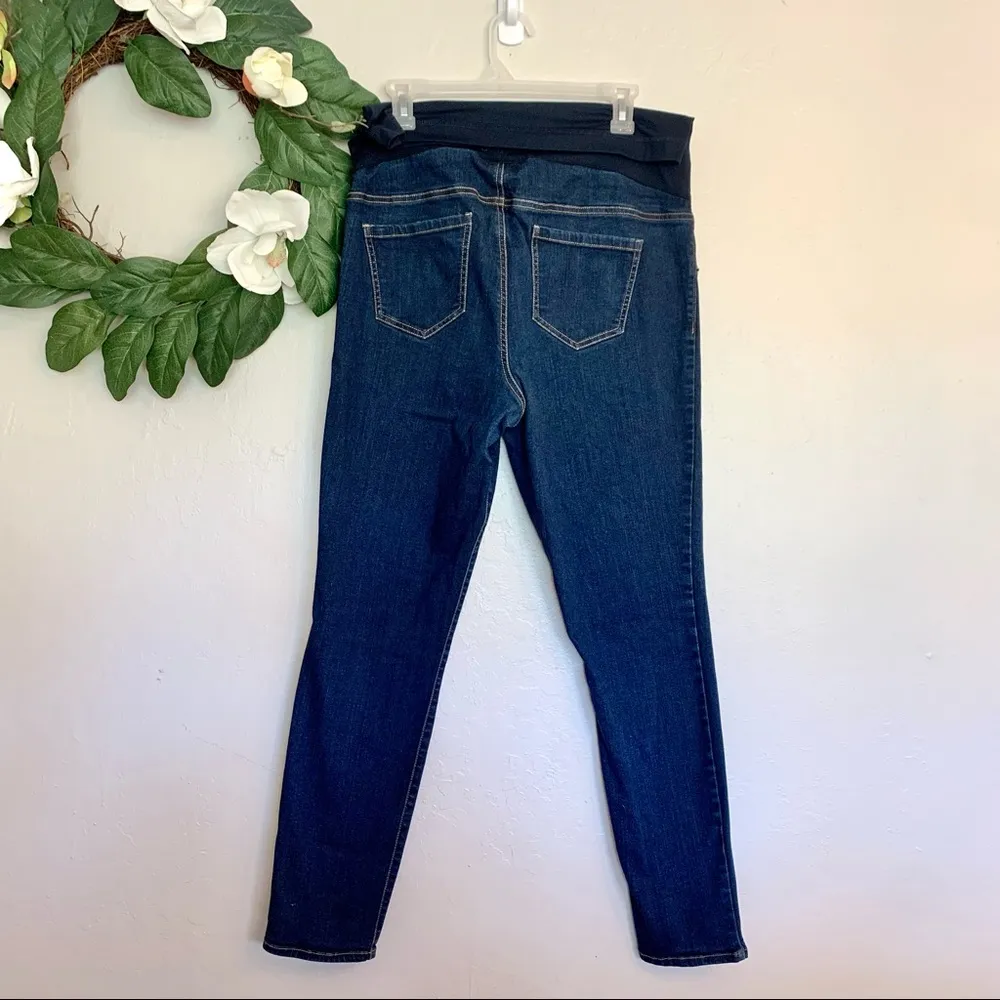 Liz Lange Maternity Dark Wash Jeggings L - Image 4