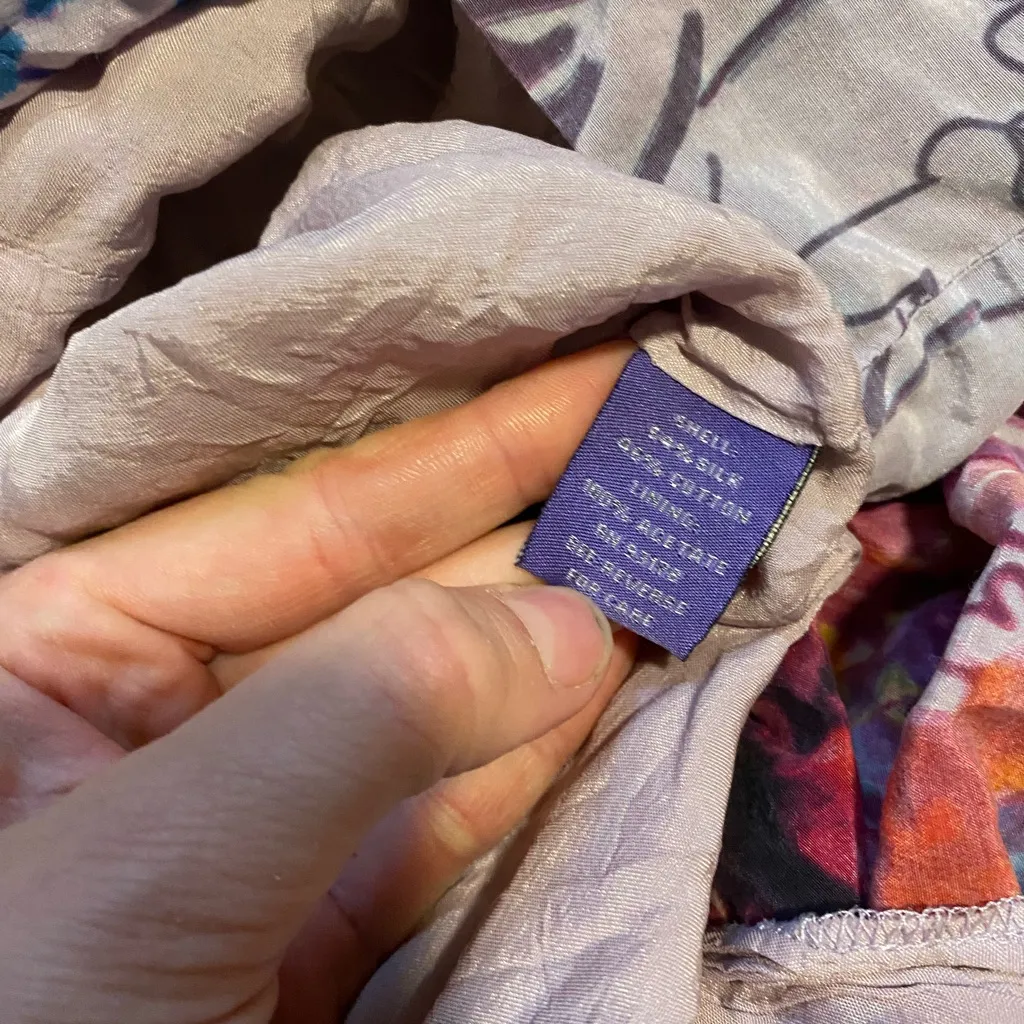 Vivienne Tam silk maxi tank dress floral watercolor - Image 5