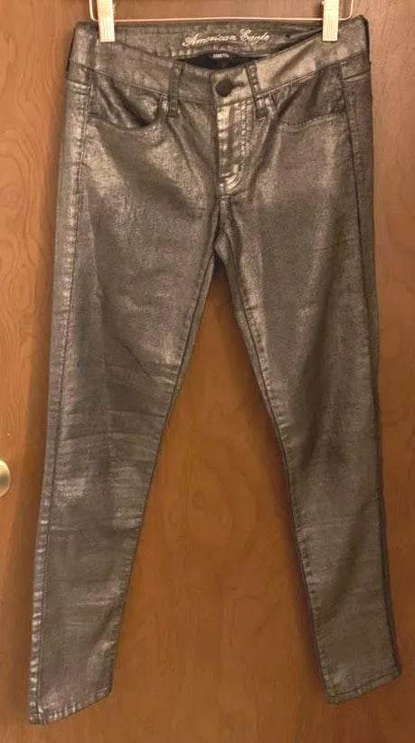 AEO Metallic Skinny Jegging - Image 3