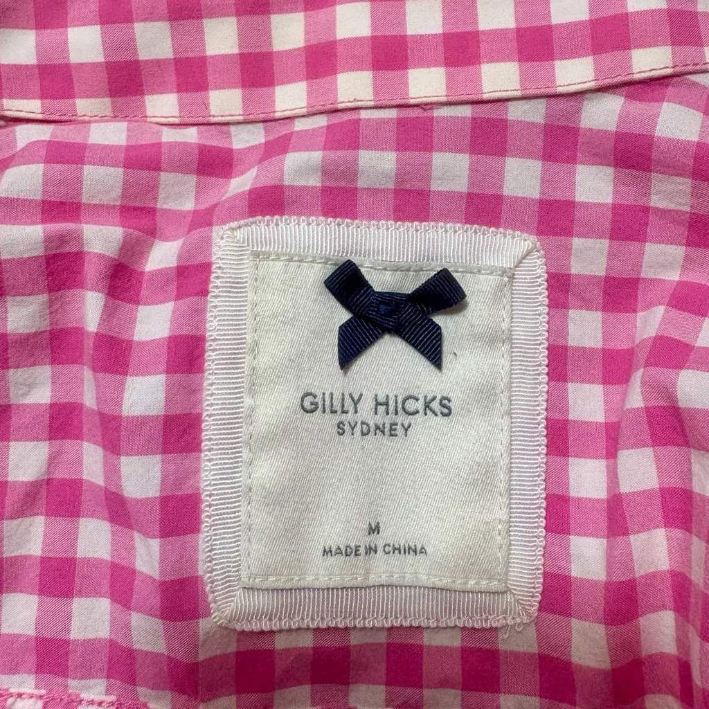 Gilly Hicks  SIDNEY Pink Gingham Button-Up Shirt - Image 4