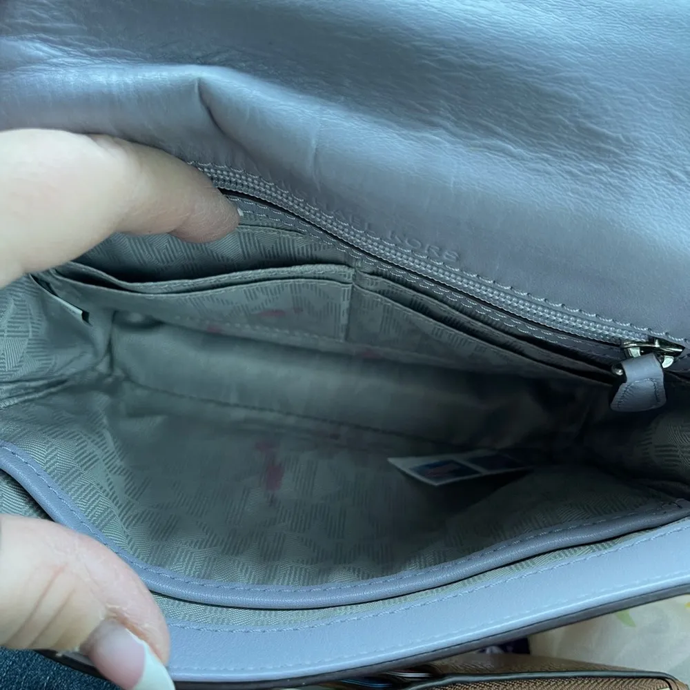 Michael Kors Cynthia Lavender Envelope Crossbody - Image 9