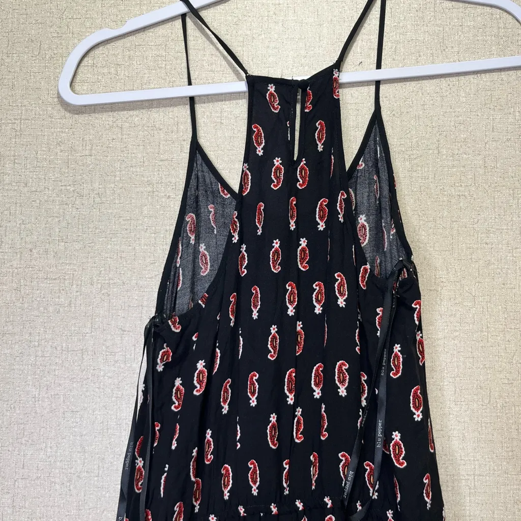 Blu Pepper Jumpsuit Black Red Size S - Image 6