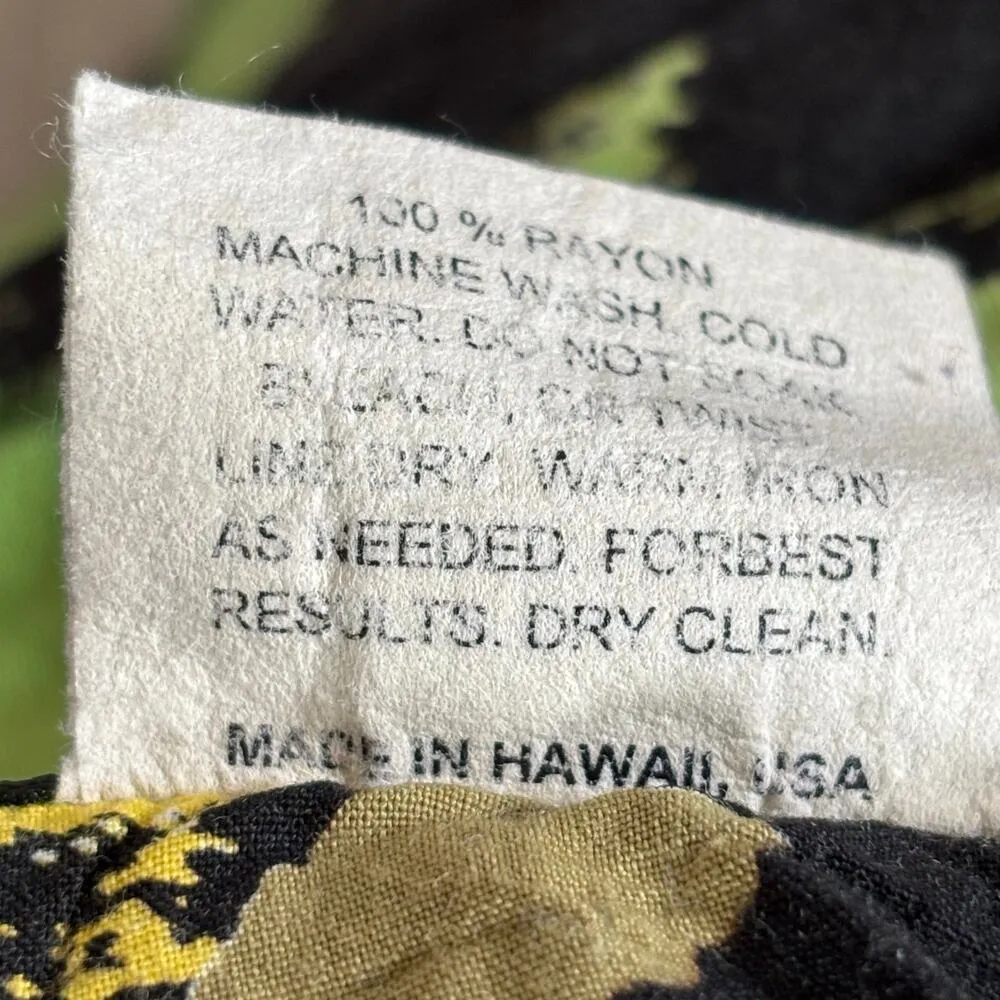 Vintage Jams World Flora Grande Floral Jumpsuit Cropped Black Made In Hawaii USA - Image 12