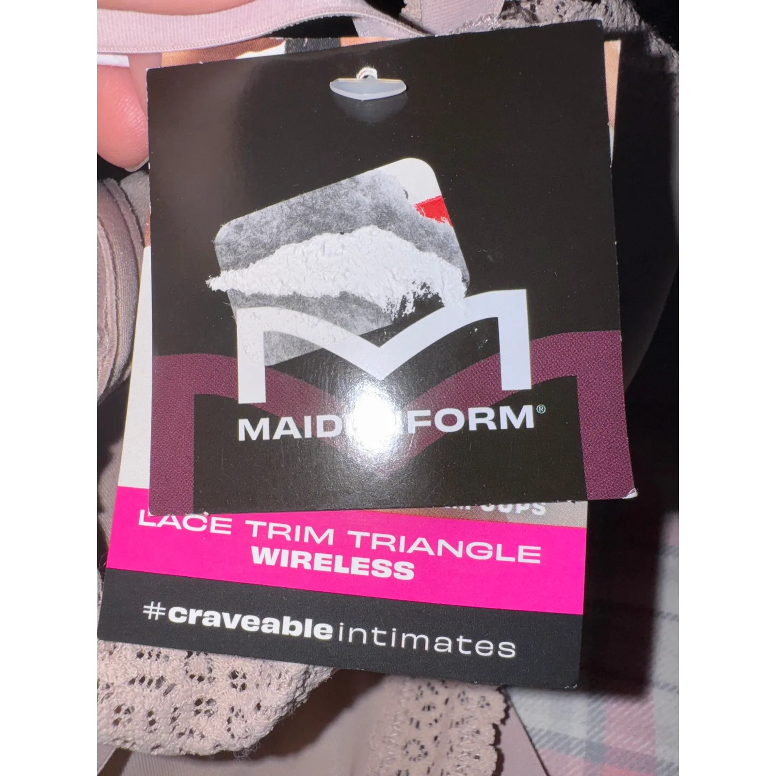 Brand New Maidenform Women's Size 2XL XXL Beige Large Trim Triangle Bra - Image 8