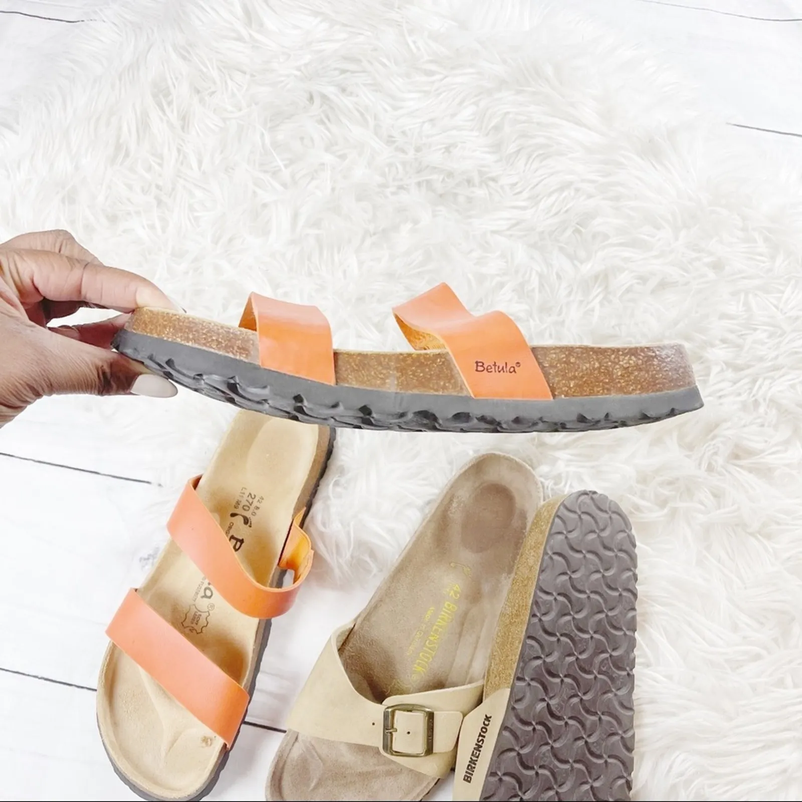 Birkenstock‎ Women's Orange Leather Sandal Bundle Size 42 - Image 8