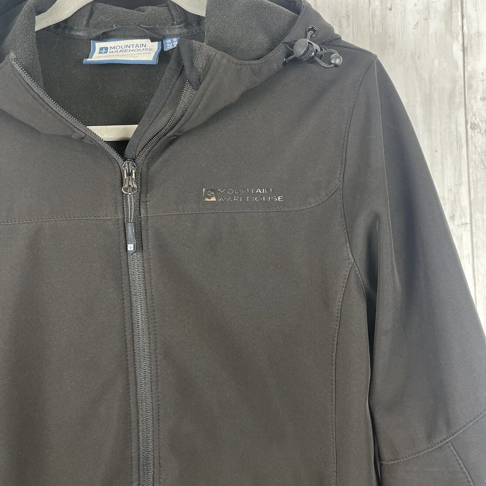 Mountain Warehouse Jacket Women 6 Black Exodus Softshell Outdoor Waterproof - Image 2