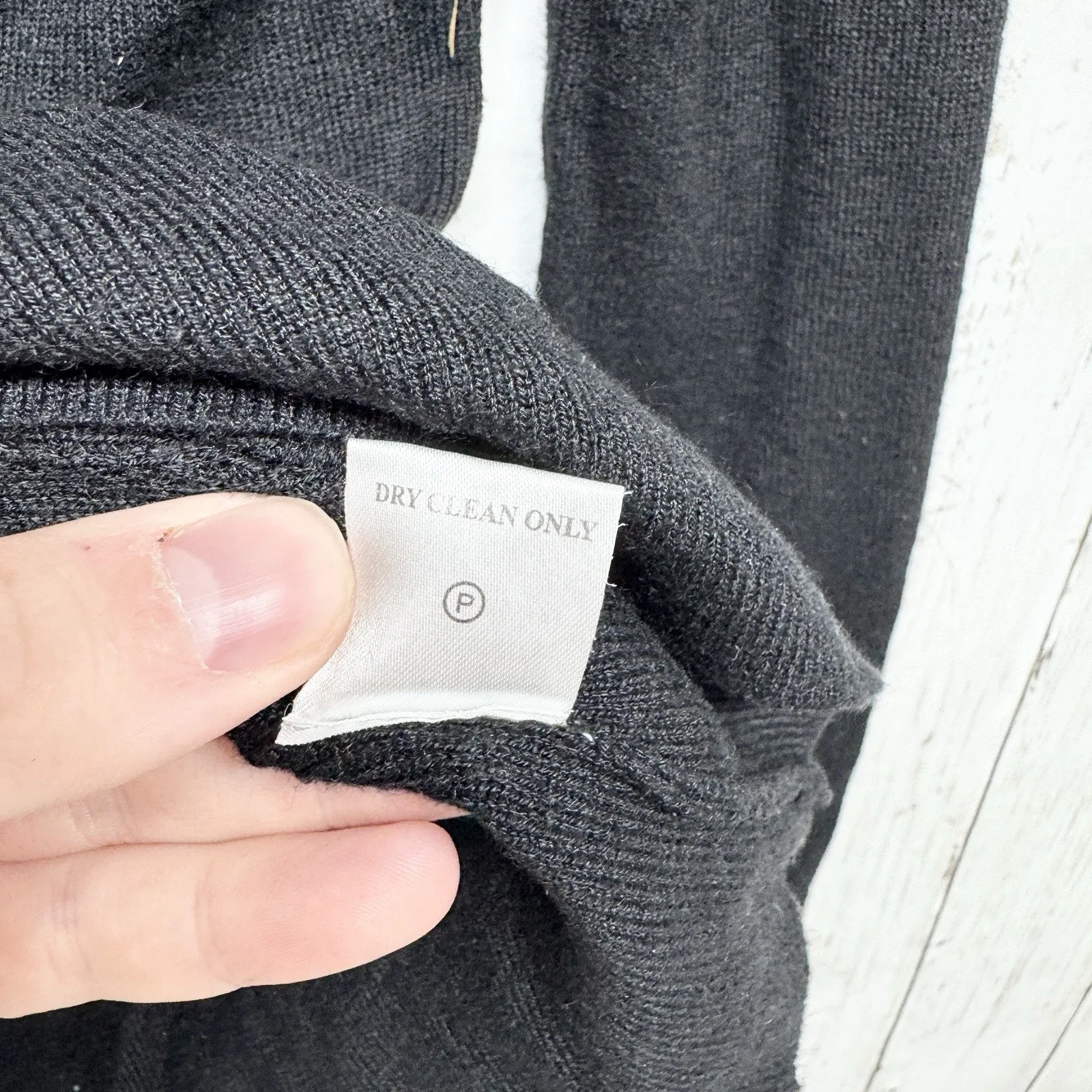 Twelfth Street by Cynthia Vincent Sweater Women Sz PS Ruffle Neck Long Sleeve Black - Image 5