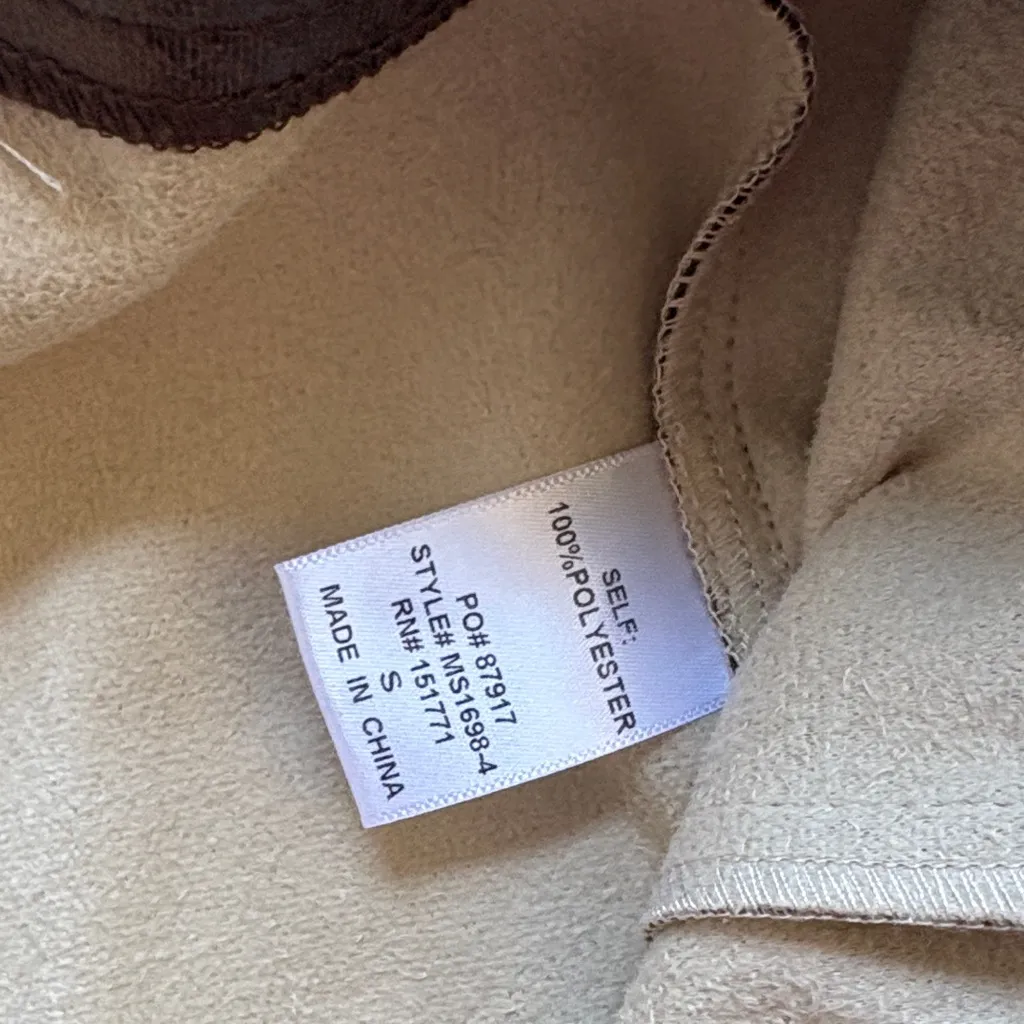 Le Lis Chocolate Plaid Faux Leather Mini Skirt - Image 4