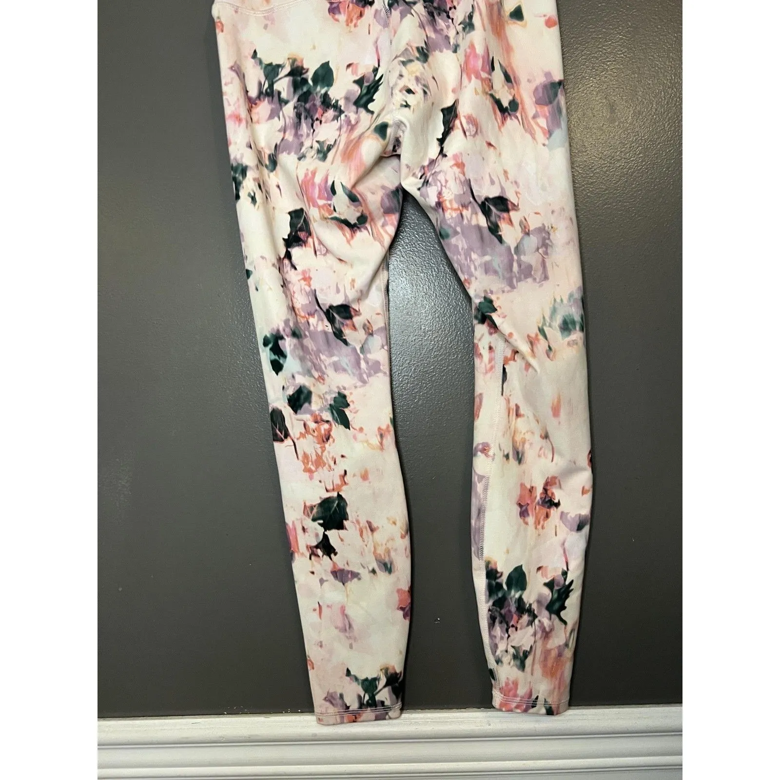 RBX Leggings Womens Small Pink Purple Abstract Floral High Rise Yoga Pants - Image 5