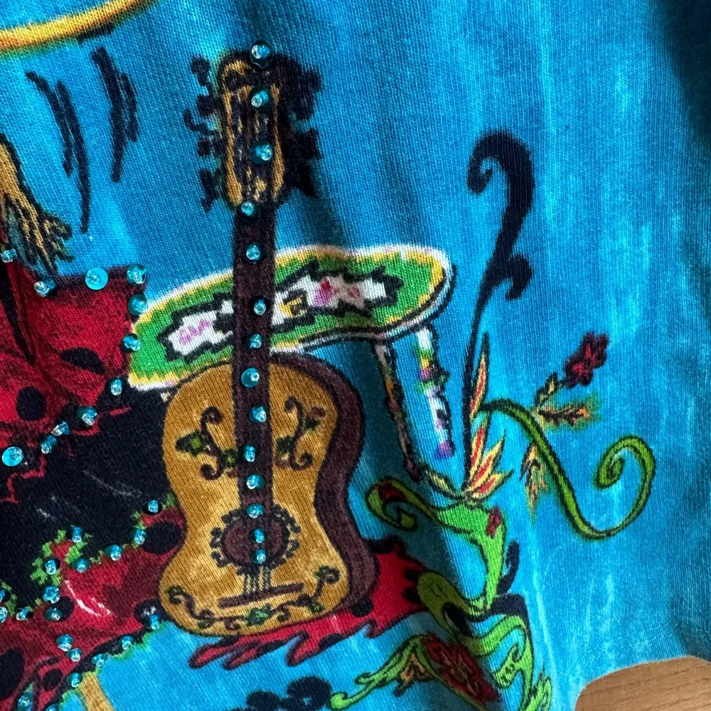 Blue Plate Flamenco Show Tabk Top Ladies Magazine Size Large Sz L - Image 3