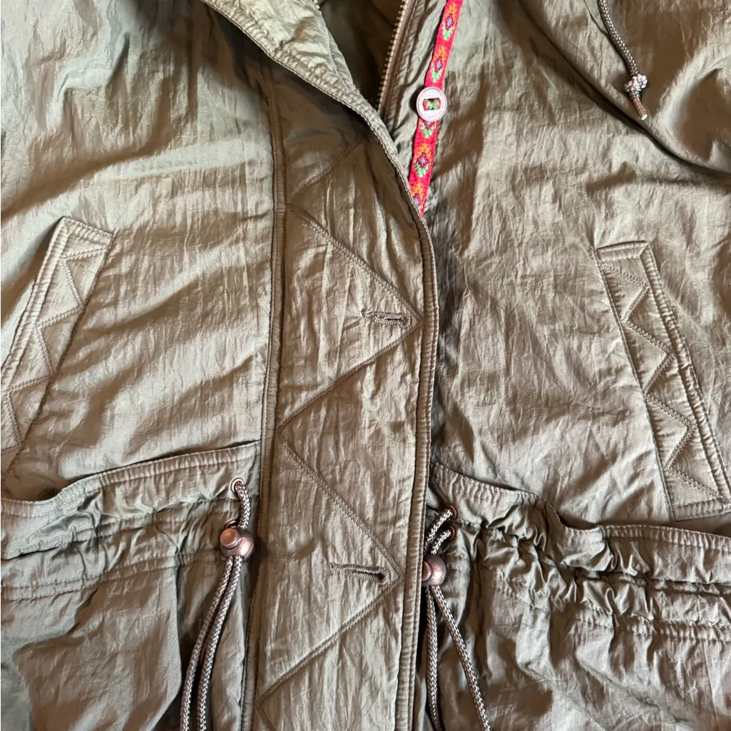 Donny brook vintage coat Windbreaker Small Women Puffer Fur Trim Donnybrook Brown - Image 3