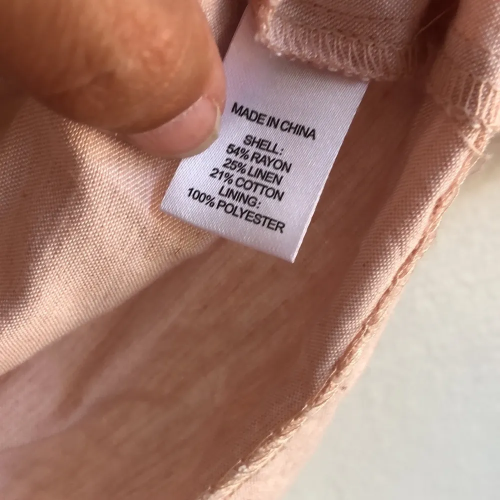 Drew Linen blend Light Mauve/Pink Jacket single button size small - Image 6