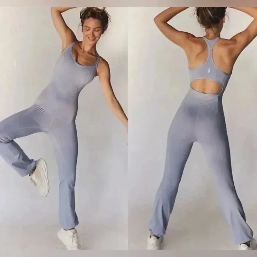 NWT FP free people movement Let’s Bounce One Piece jumpsuit purple size s - Image 2