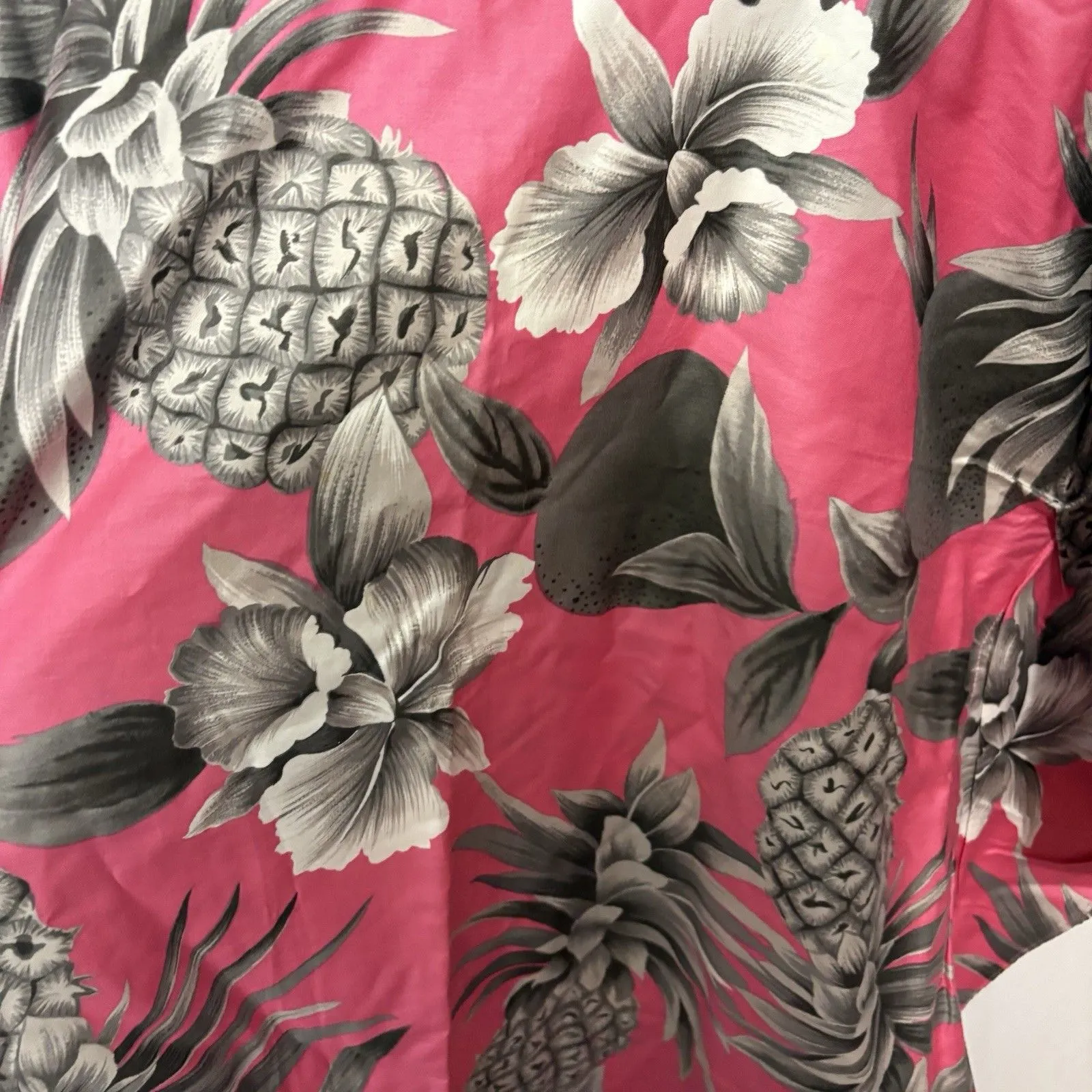 Vtg 80s Hilo Hattie Hawaiian Muumuu Top Womens OSFM Pink Pineapple Tropical Size undefined - Image 4