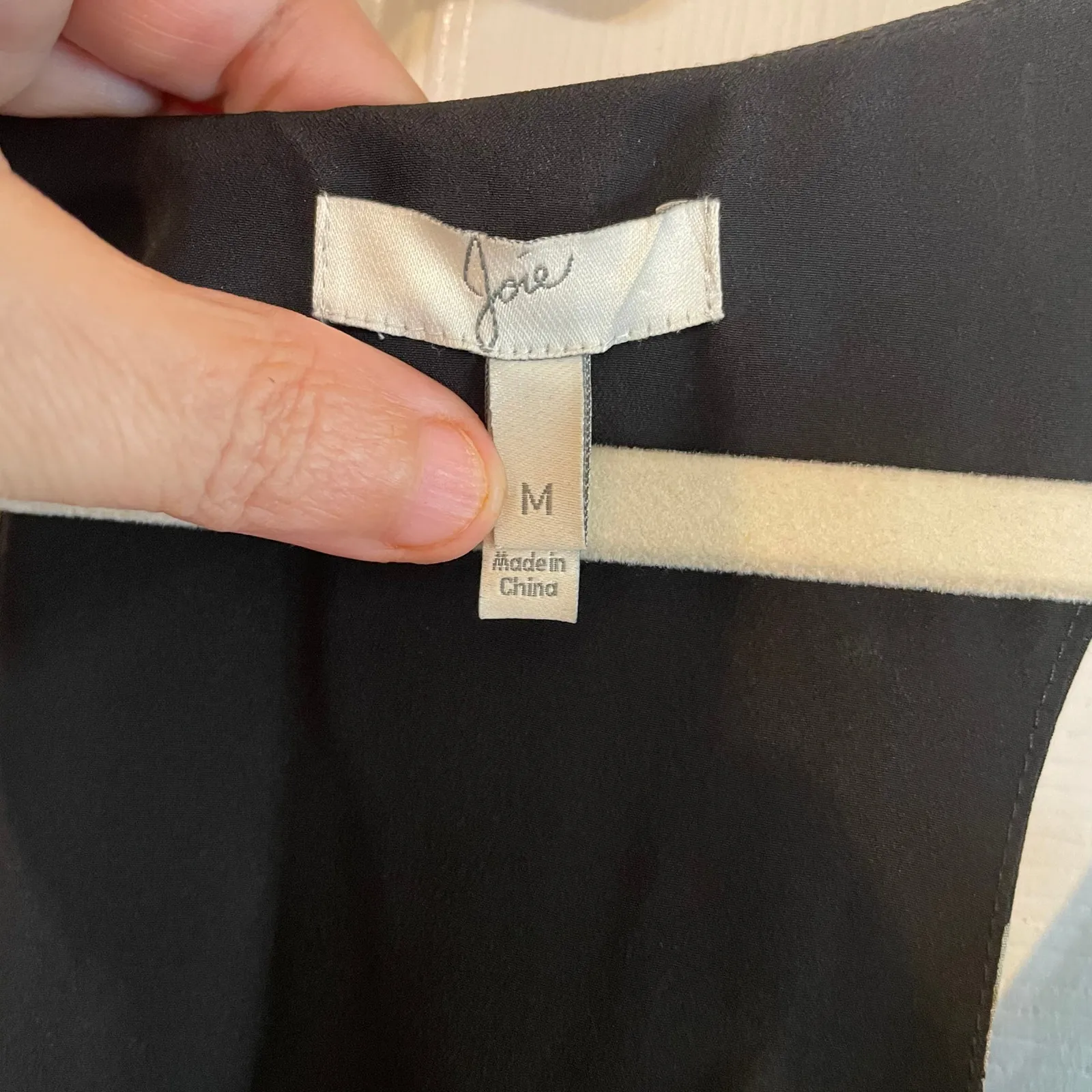 JOIE 100% Silk Arianna Sleeveless/Tank Shift Dress Arrow Print Multi Black Med - Image 3