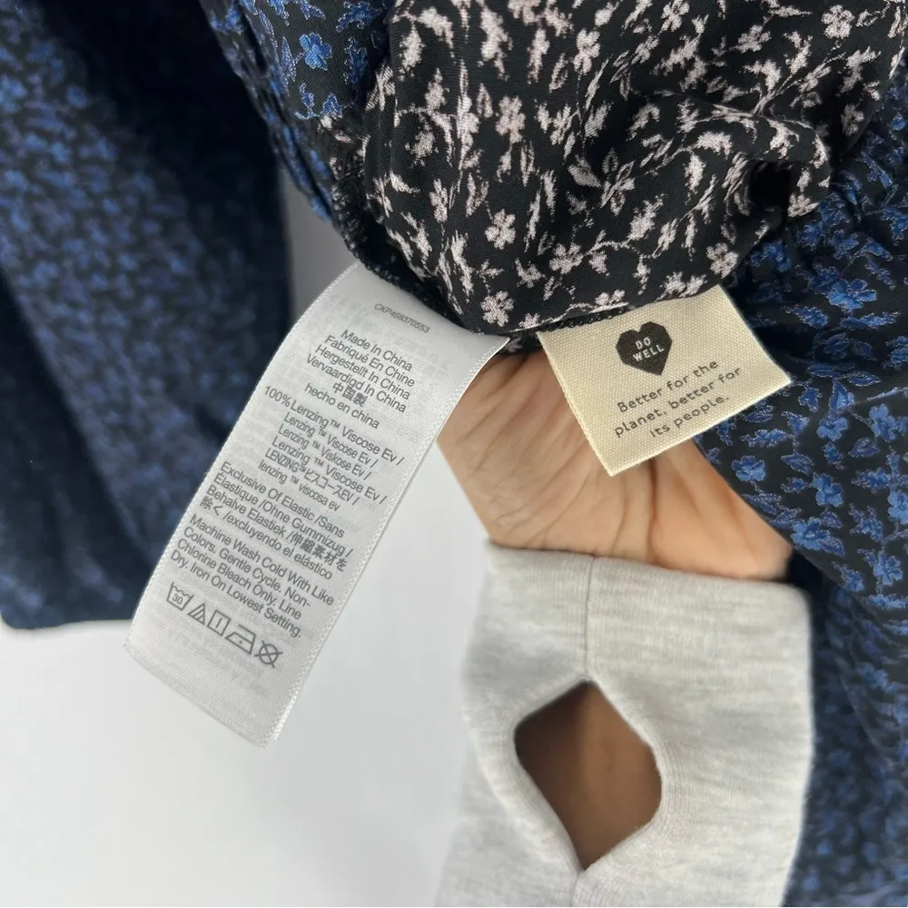 Madewell Lucie Tie-Back Long-Sleeve Jumpsuit‎ in Carmine Floral Wide Leg - Image 10