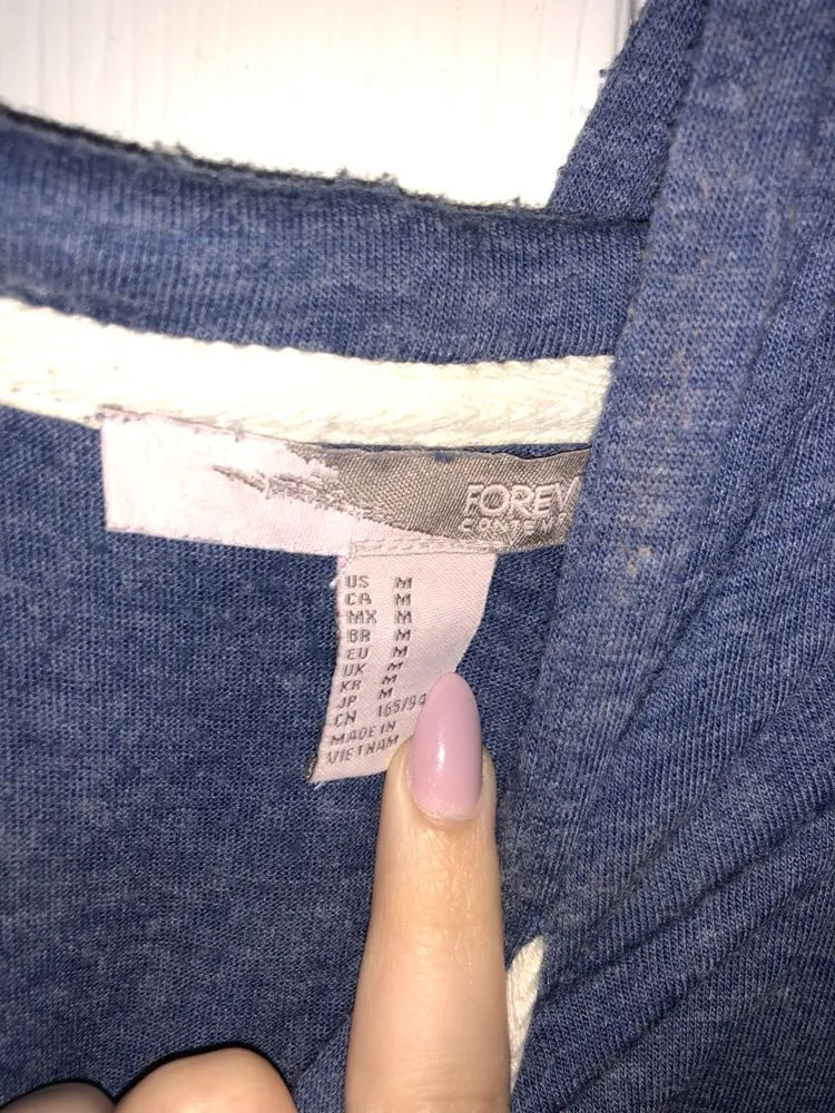 Forever 21 Blue Hoodie  - Image 3