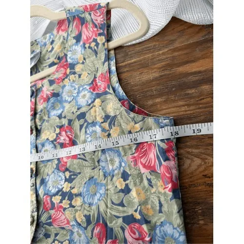 B8 VTG Laura Ashley Floral Jumpsuit Romper Cottagecore Made in UK 100% Cotton - Image 4