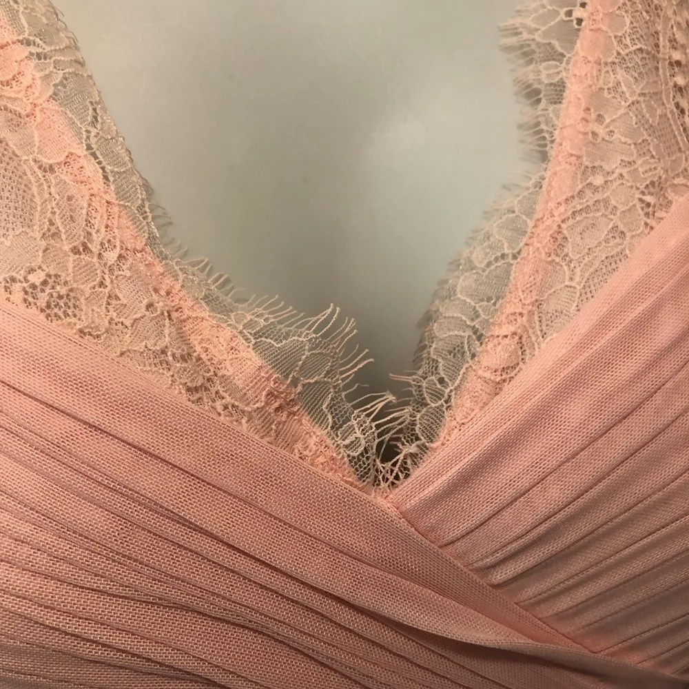 By Anthropologie Nouvelle Fleur Bridesmaid Maxi Dress 10 Gown Light Pink - Image 11