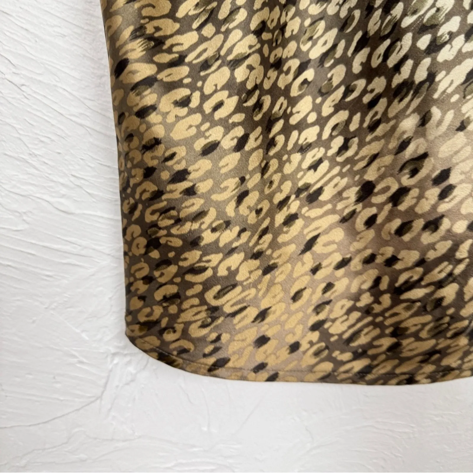 Victoria Secret Brown Animal Print Camisole Tank Top Women’s M Glam Satin Blouse - Image 2