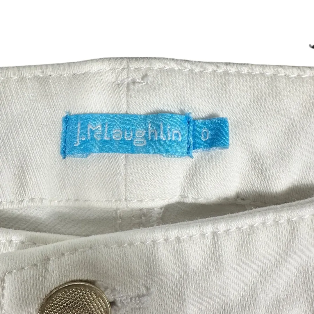 J. McLaughlin  White Button Fly Jeans Size 0 - Image 4