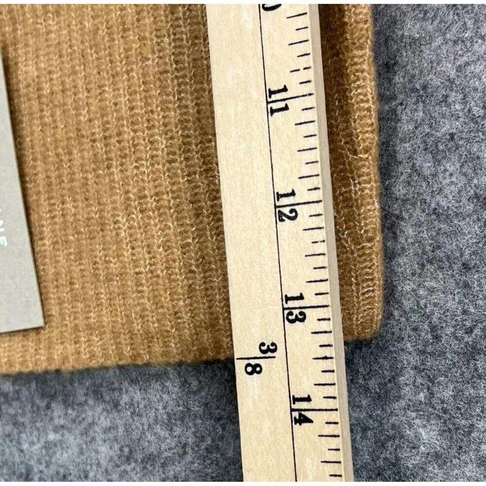 Everlane Crop Top Womens S Camel Tan Wool Yak Tank Square Neck Stretch Cozy NEW - Image 5