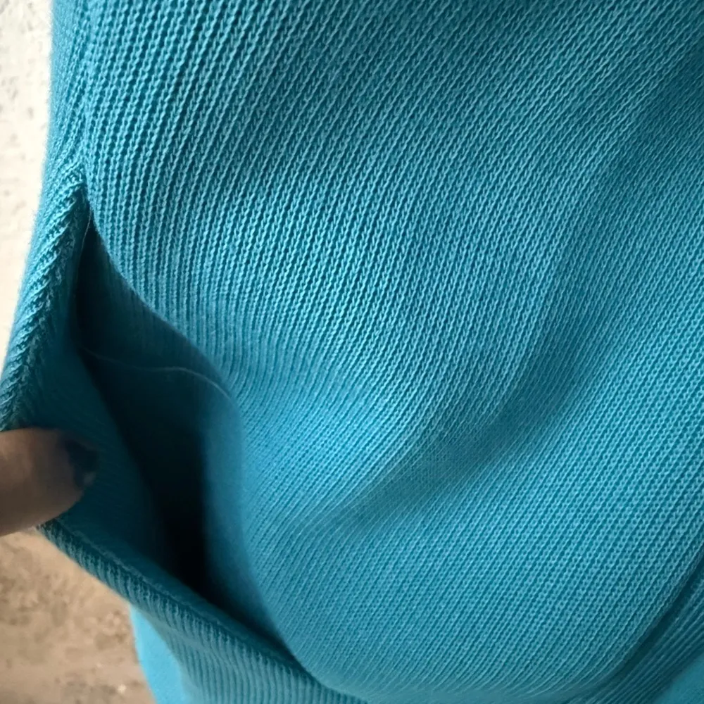 Bob Mackie Wearable Art Embroidered Floral Bird Jacket Zip Up Size Large Teal - Image 6