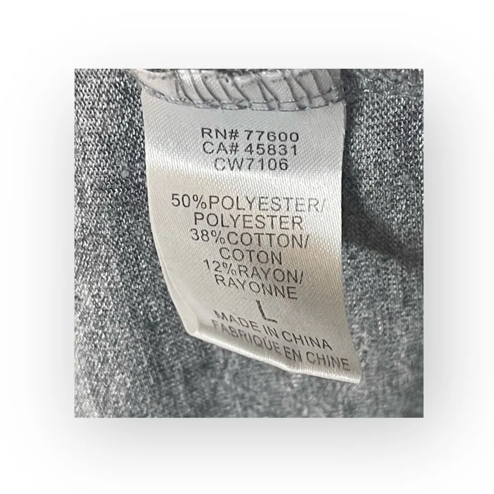 new  ☻︎ Heart Eye Skull Draped Open Cross Back Tee T Shirt ☻ ︎Heather ☻︎ L - Image 9