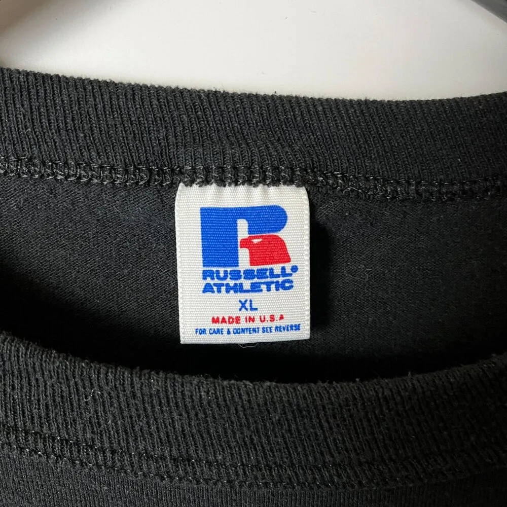 VRJC 1990 Fall Sports T-Shirt Russell Athletic Large Black USA Made Unisex Fit - Image 4