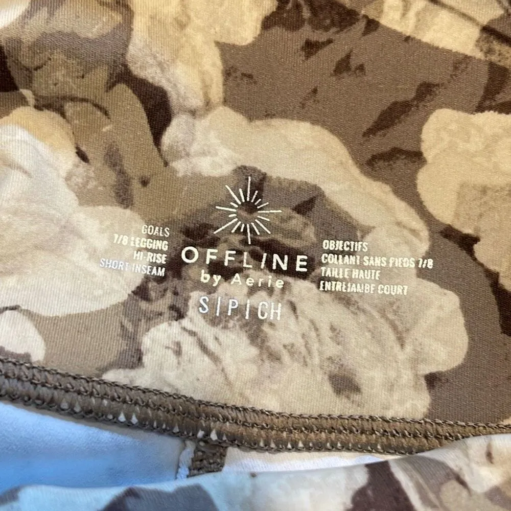 Aerie Offline Goals Leggings 7/8‎ High Rise Short Inseam Size Small - Image 4