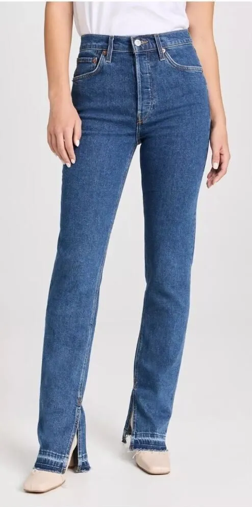 Re/Done Jeans Womens 27 High Rise Skinny Boot Western Rinse Stretch - Image 1