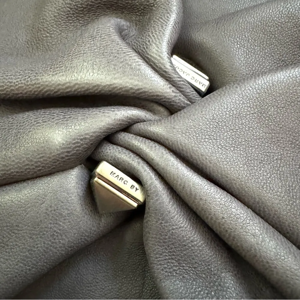 grey lamb leather hobo, NWOT - Image 11