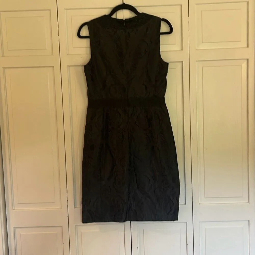 Proenza Schouler Black Brocade floral sheath dress size 6 - Image 7