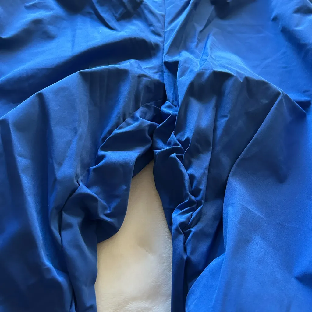 Royal Blue Adjustable Ruched Parachute Cargo Pants - Image 9