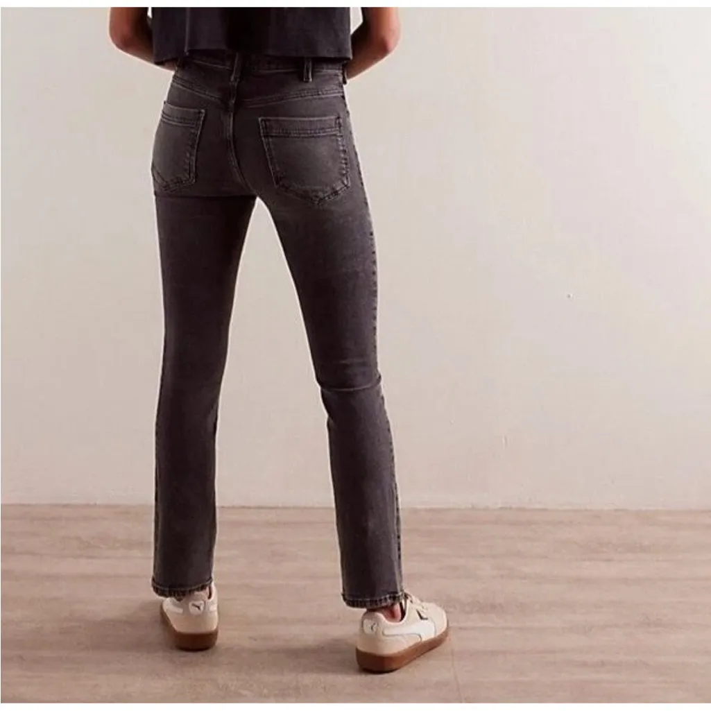 We The Free‎ Jeans Sz 25 Black Faded Low Maintenance Mid Rise Crop Boot Cut Boho - Image 2