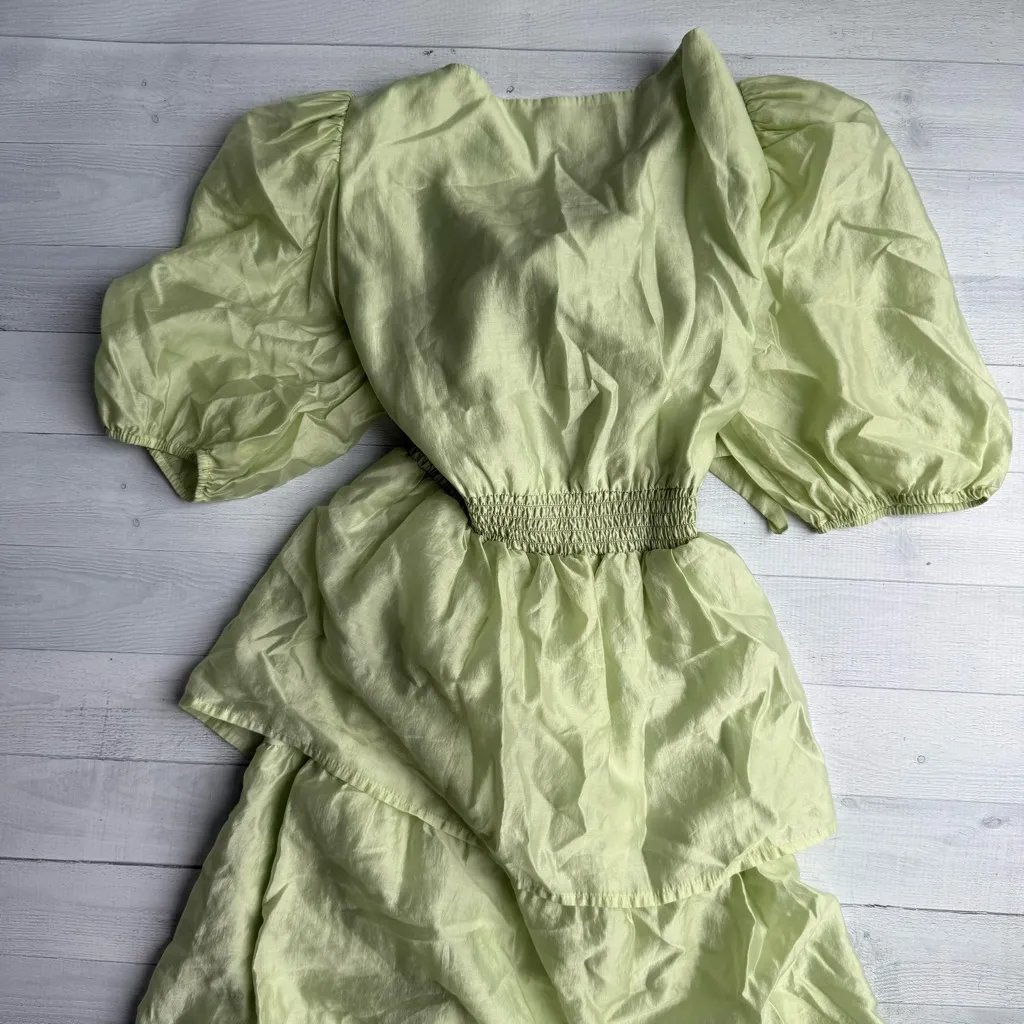 Wayf Tiered Midi Dress Mint Size M - Image 9