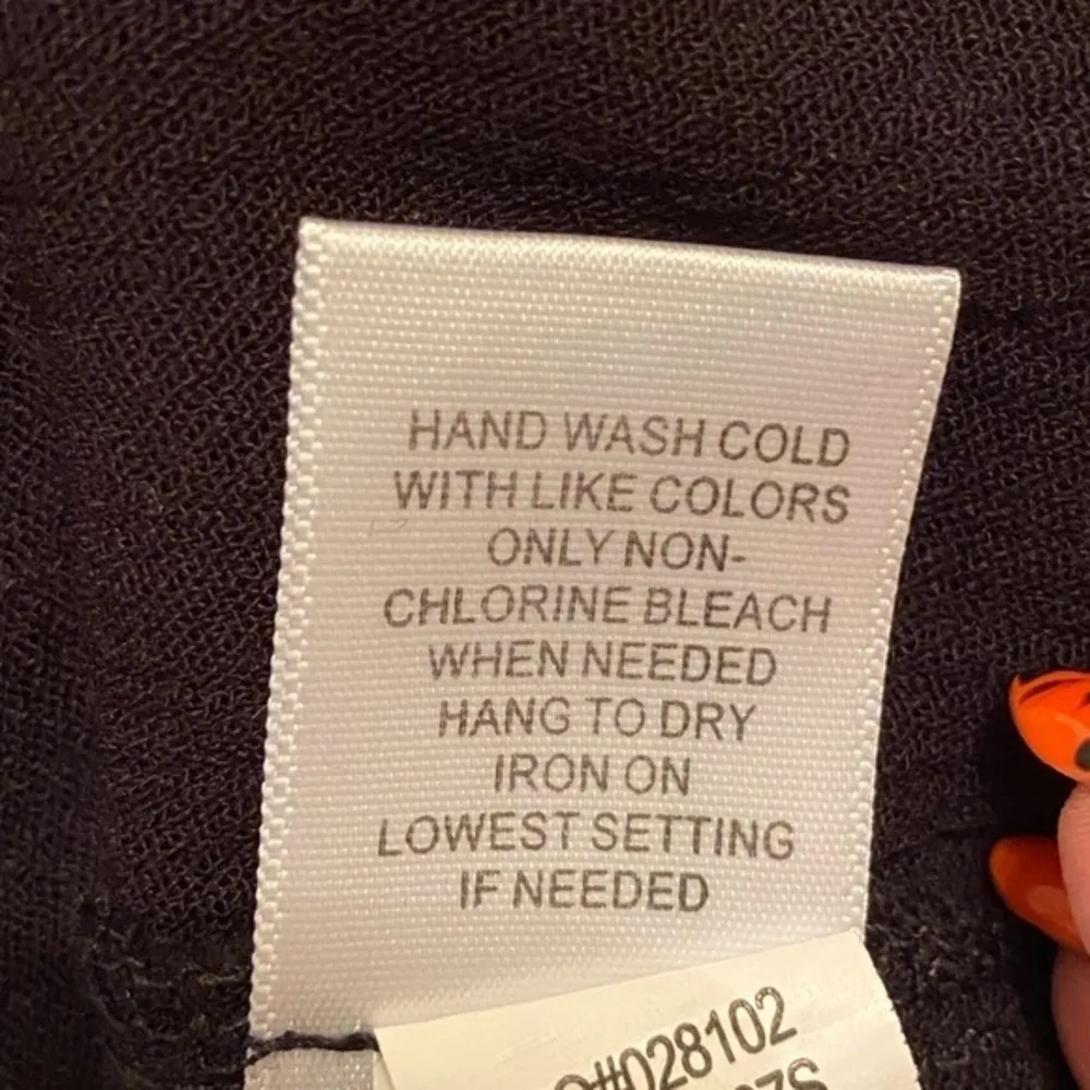 2 for $10 Women’s Studio 3/4 Sleeve Solid Gauze Top with Crochet Neck Black Size L - Image 5