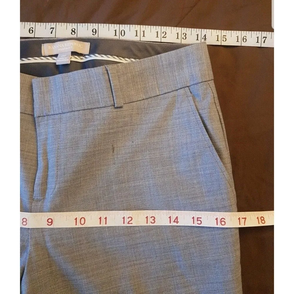 Banana Republic Womens Pants Size 0 S Martin Fit Wool Blend Trouser Mid Rise - Image 8