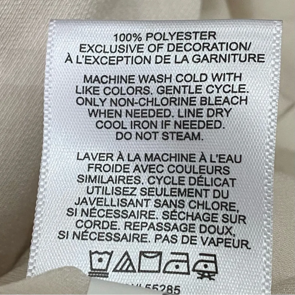 EXPRESS Beige Satin Utility Jumpsuit Overalls Size L - Image 11