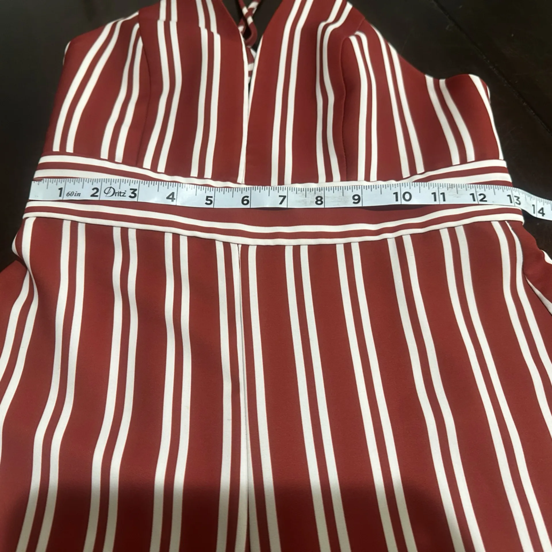 Amanda Uprichard Striped Halter Wide Leg Jumpsuit Sz S ASO Juliette Porter - Image 10